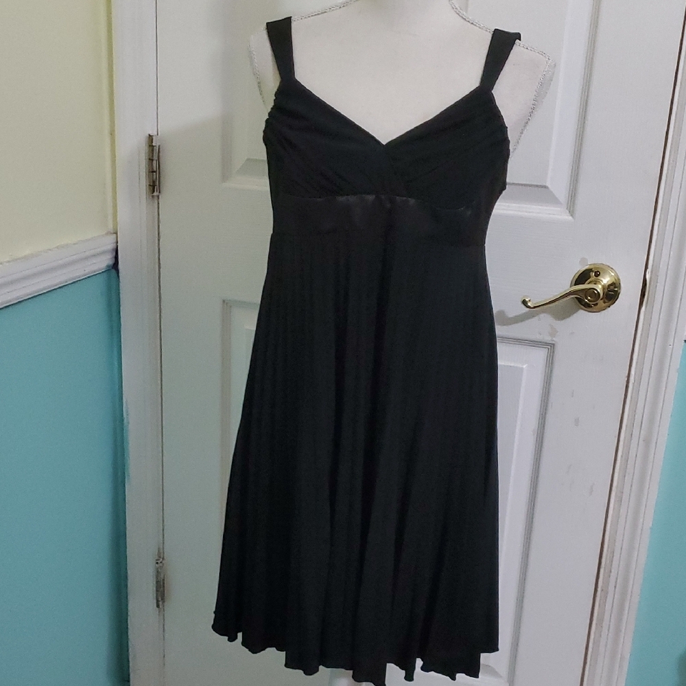 Wishes Wishes Wishes Retro Goth Elegant Party Black Princess Pleated Mini Dress